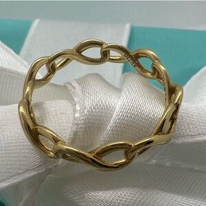 Tiffany & Co. 18k Yellow Gold Endless Infinity Ring Size 5.25
